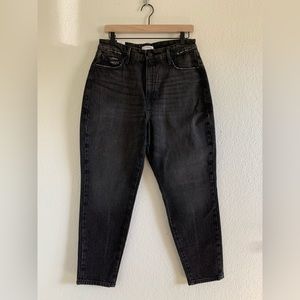 Good American Jeans Good Mom Jeans Size 6 Washed Out Black